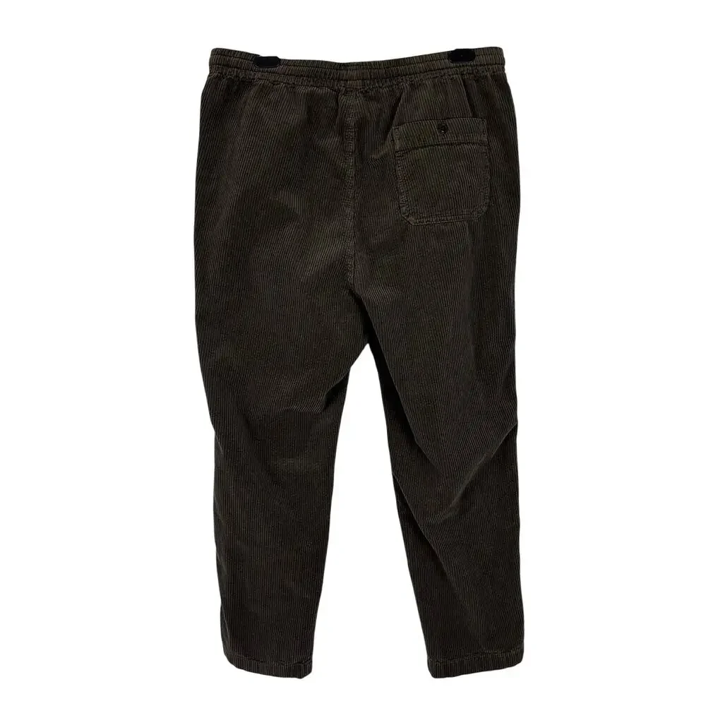 Todd Snyder Brown Corduroy Weekend Pant Pull On Ankle Large Pockets